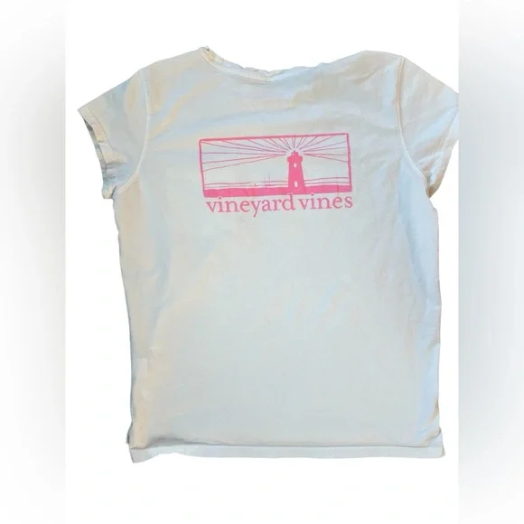 Vineyard Vines Women’s Tee with Pink Logo - Picture 3 of 3